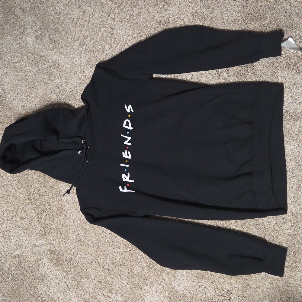 NWT FRIENDS Black Hoodie, S